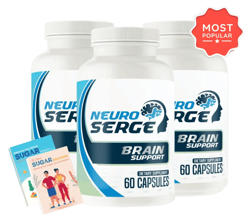 NeuroSerge best value 3 bottle pack with free bonus guides and shipping